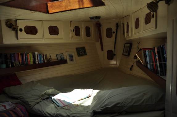 Nossa suíte no veleiro na grande barreira de corais, em Belize